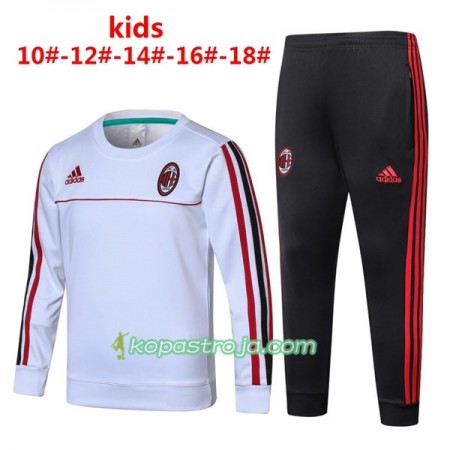 Barn AC Milan Tränings Sweatshirtställ 2017-18 Vit